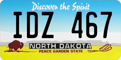 ND license plate IDZ467