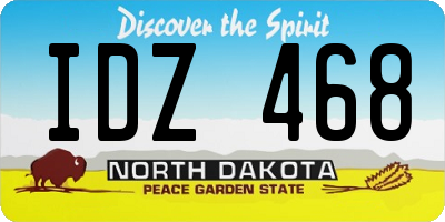 ND license plate IDZ468