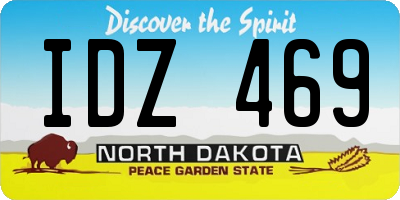 ND license plate IDZ469