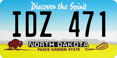 ND license plate IDZ471
