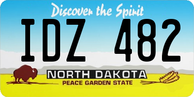 ND license plate IDZ482