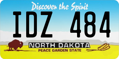 ND license plate IDZ484
