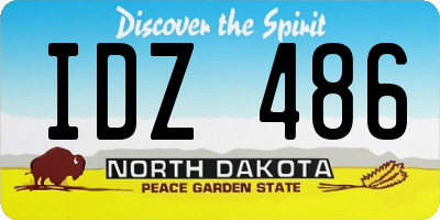 ND license plate IDZ486