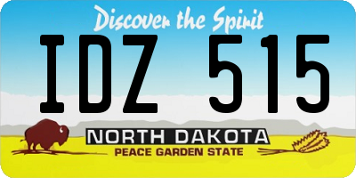 ND license plate IDZ515