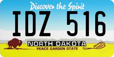 ND license plate IDZ516