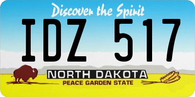 ND license plate IDZ517