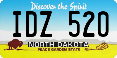 ND license plate IDZ520