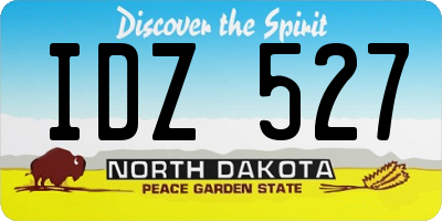 ND license plate IDZ527