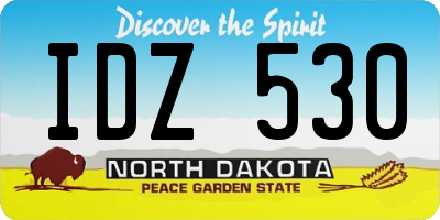 ND license plate IDZ530