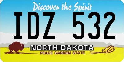 ND license plate IDZ532