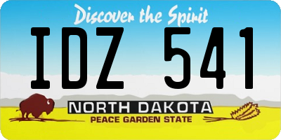 ND license plate IDZ541