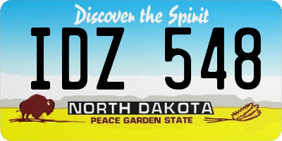 ND license plate IDZ548