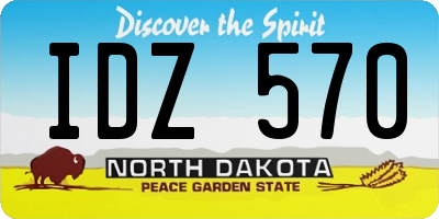 ND license plate IDZ570