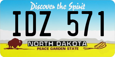 ND license plate IDZ571