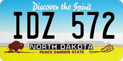 ND license plate IDZ572