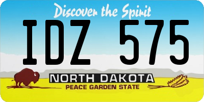 ND license plate IDZ575