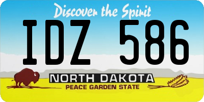 ND license plate IDZ586