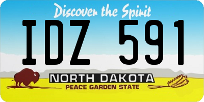 ND license plate IDZ591