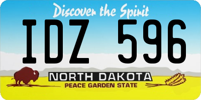 ND license plate IDZ596