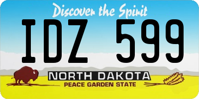 ND license plate IDZ599