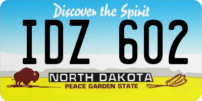 ND license plate IDZ602