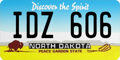 ND license plate IDZ606