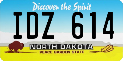 ND license plate IDZ614