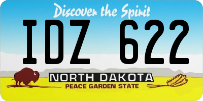 ND license plate IDZ622
