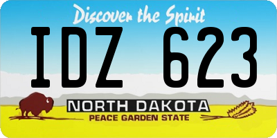 ND license plate IDZ623