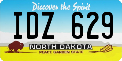 ND license plate IDZ629