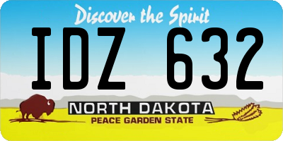 ND license plate IDZ632