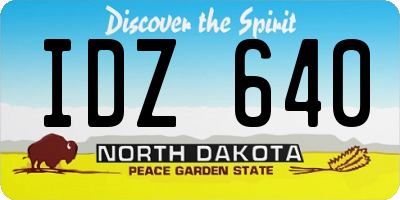 ND license plate IDZ640