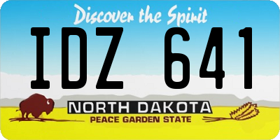 ND license plate IDZ641