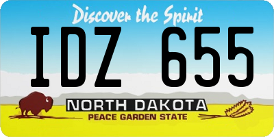ND license plate IDZ655