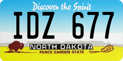 ND license plate IDZ677