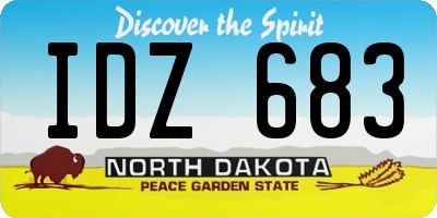 ND license plate IDZ683