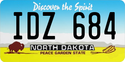 ND license plate IDZ684