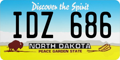 ND license plate IDZ686