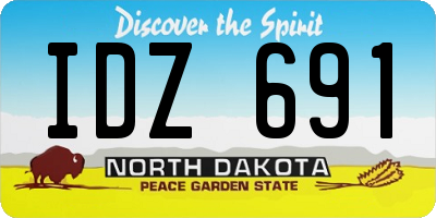 ND license plate IDZ691