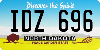 ND license plate IDZ696