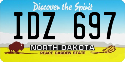 ND license plate IDZ697