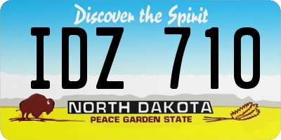ND license plate IDZ710