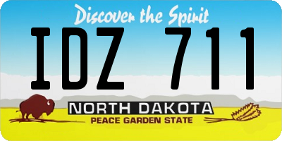 ND license plate IDZ711