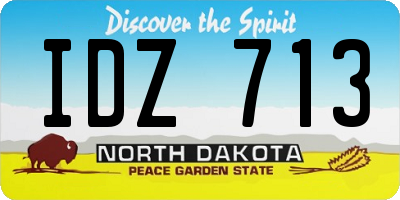 ND license plate IDZ713