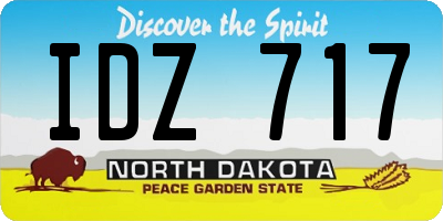 ND license plate IDZ717