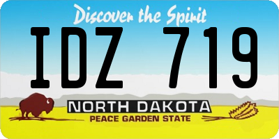 ND license plate IDZ719