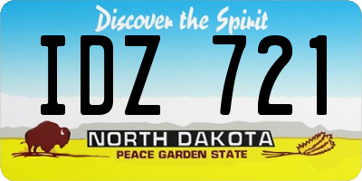 ND license plate IDZ721