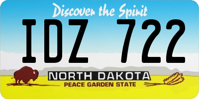 ND license plate IDZ722
