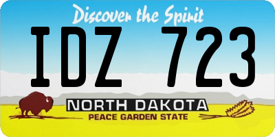 ND license plate IDZ723