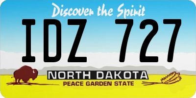 ND license plate IDZ727